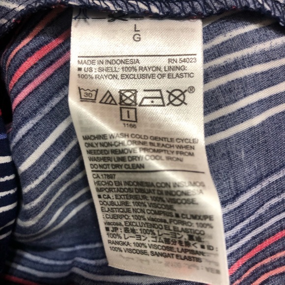 Old Navy Blue Cami Multi Stripe Dress - Picture 3 of 5